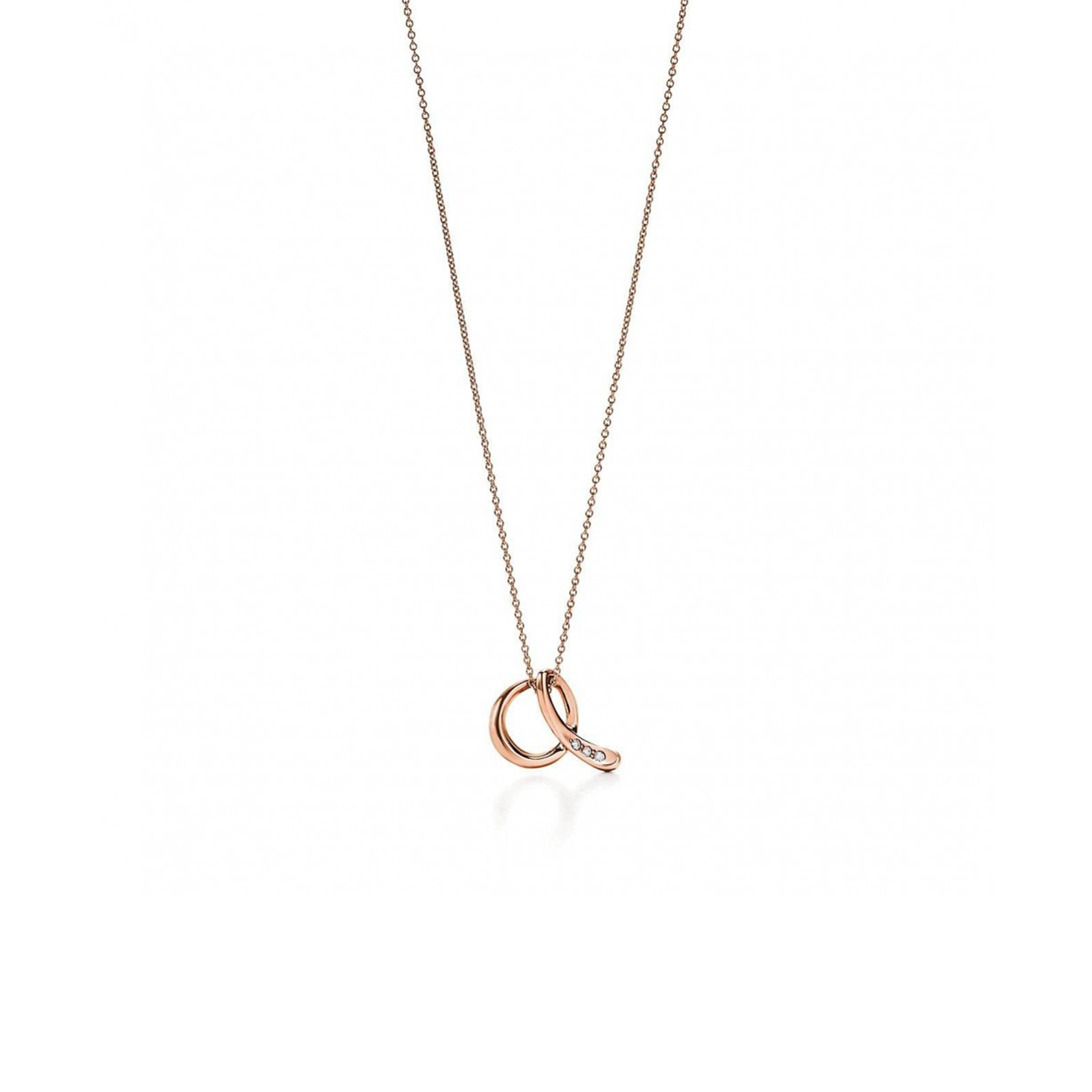 TIFFANY ELSA PERETTI® LETTER A PENDANT IN 18K ROSE GOLD WITH DIAMONDS 68806720 TIFFANY ELSA PERETTI® LETTER A PENDANT IN 18K ROSE GOLD WITH DIAMONDS 68806720